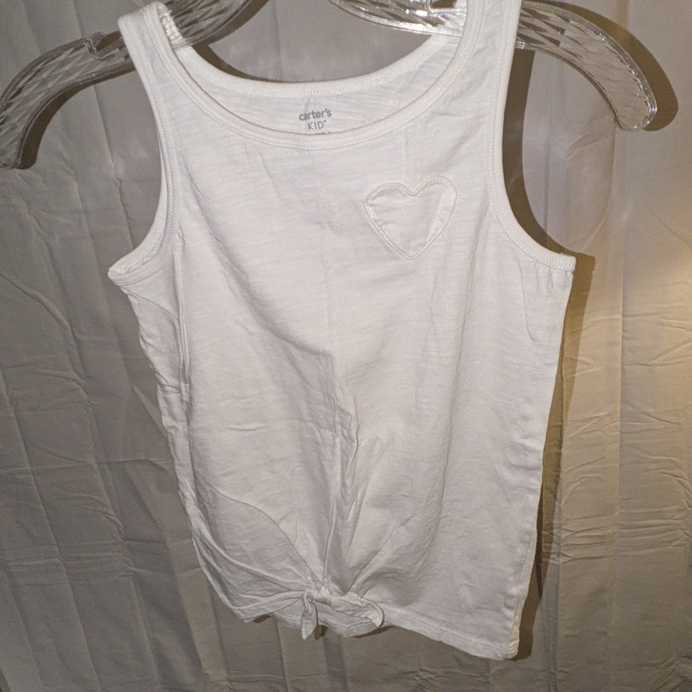 Carter's Cream Tank Top with Heart Accent